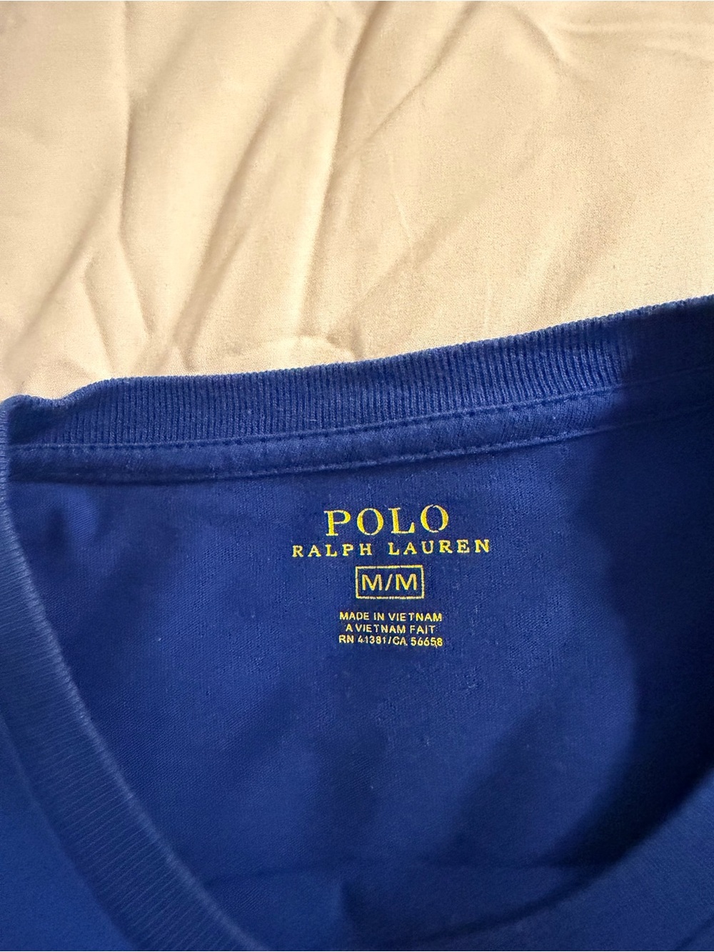 Polo by Ralph Lauren Short-Sleeve Crew T-Shirt - Blue with Yellow Pony - Picture 4 of 9